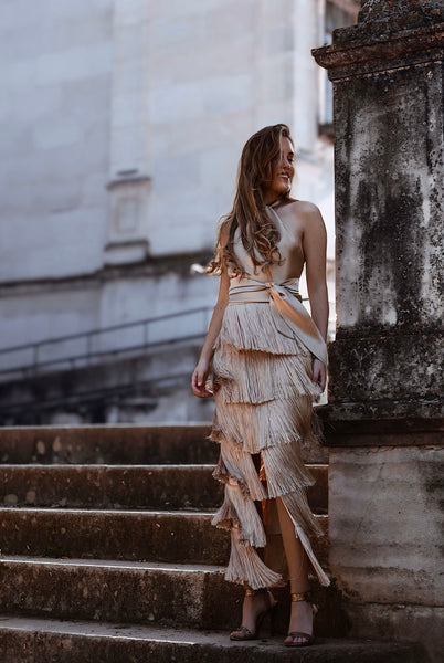 Falda Bruna Champán