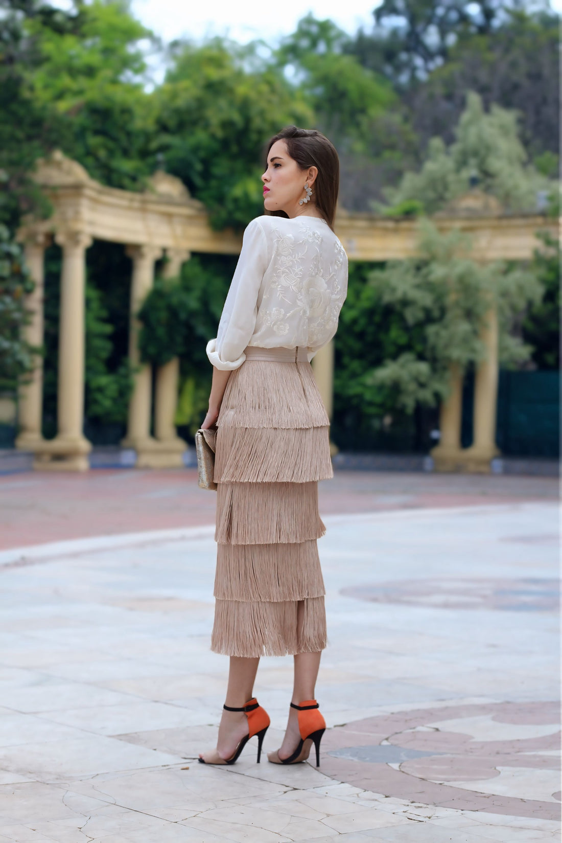 Falda Alma Champán