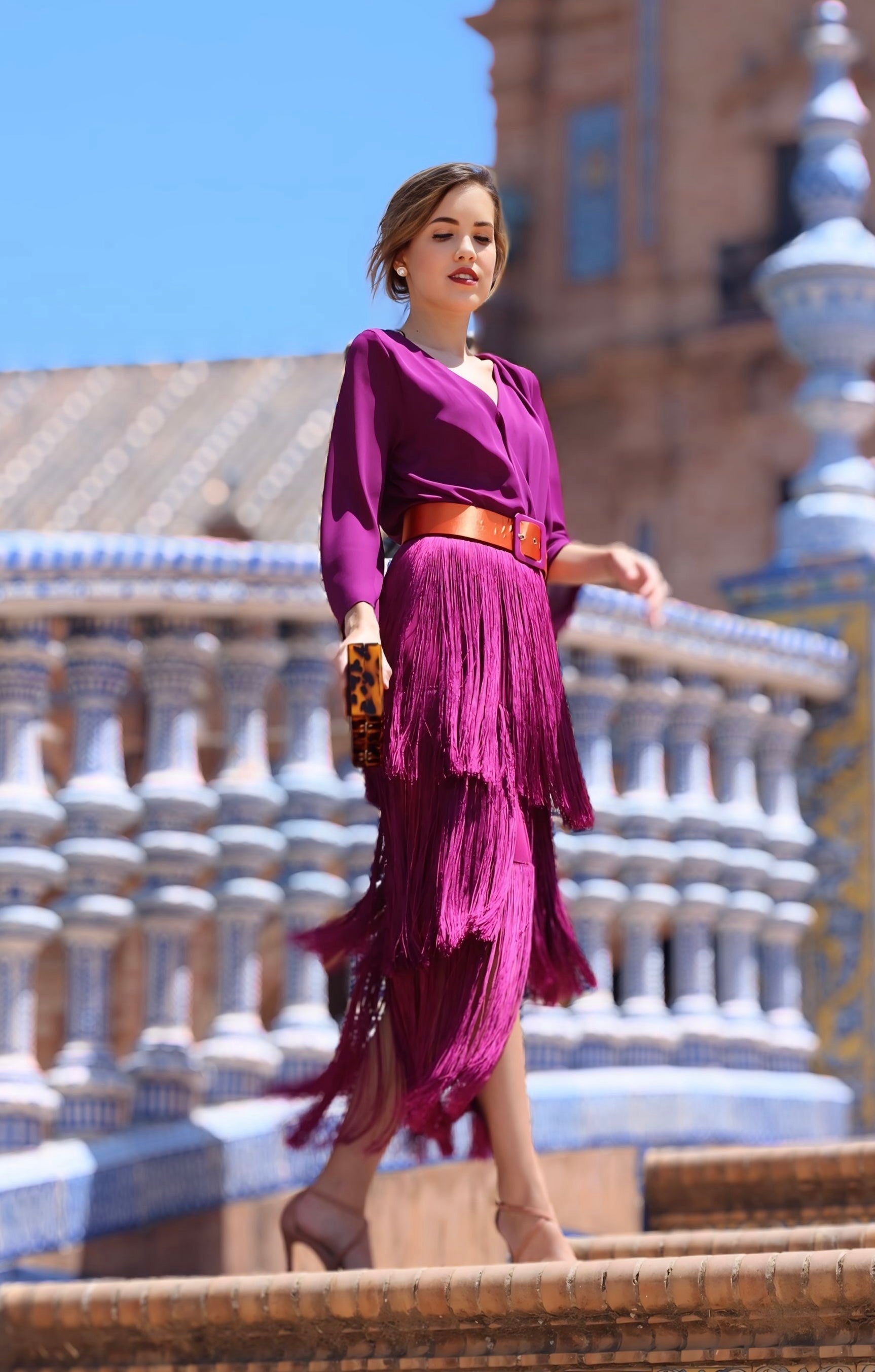 Falda Malena Buganvilla