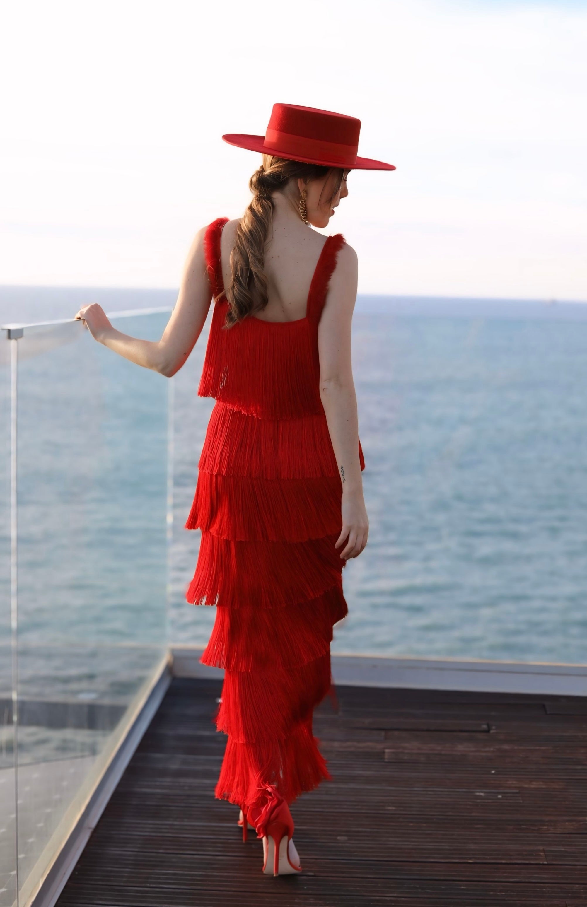 Falda Bruna Roja