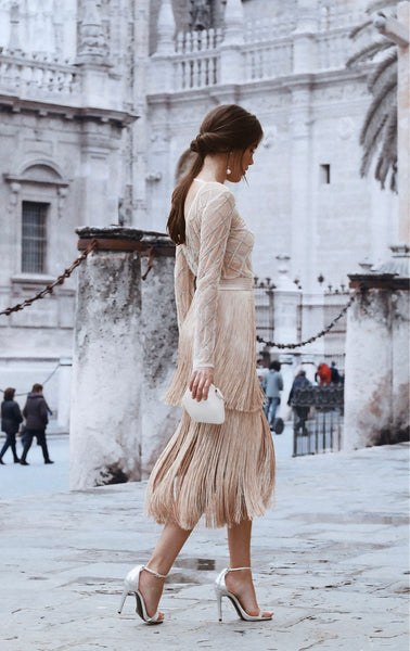 Falda Audrey Champán