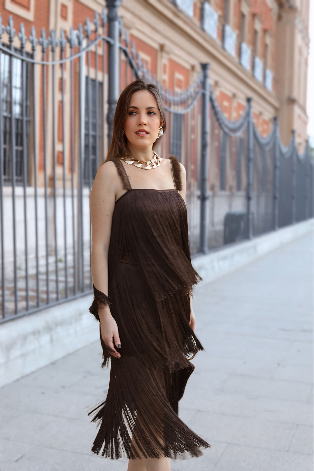 Top Audrey Marrón