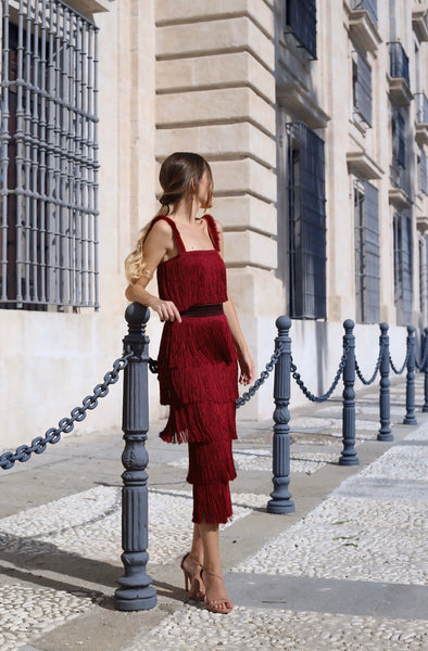 Falda Alma Rojo Vino