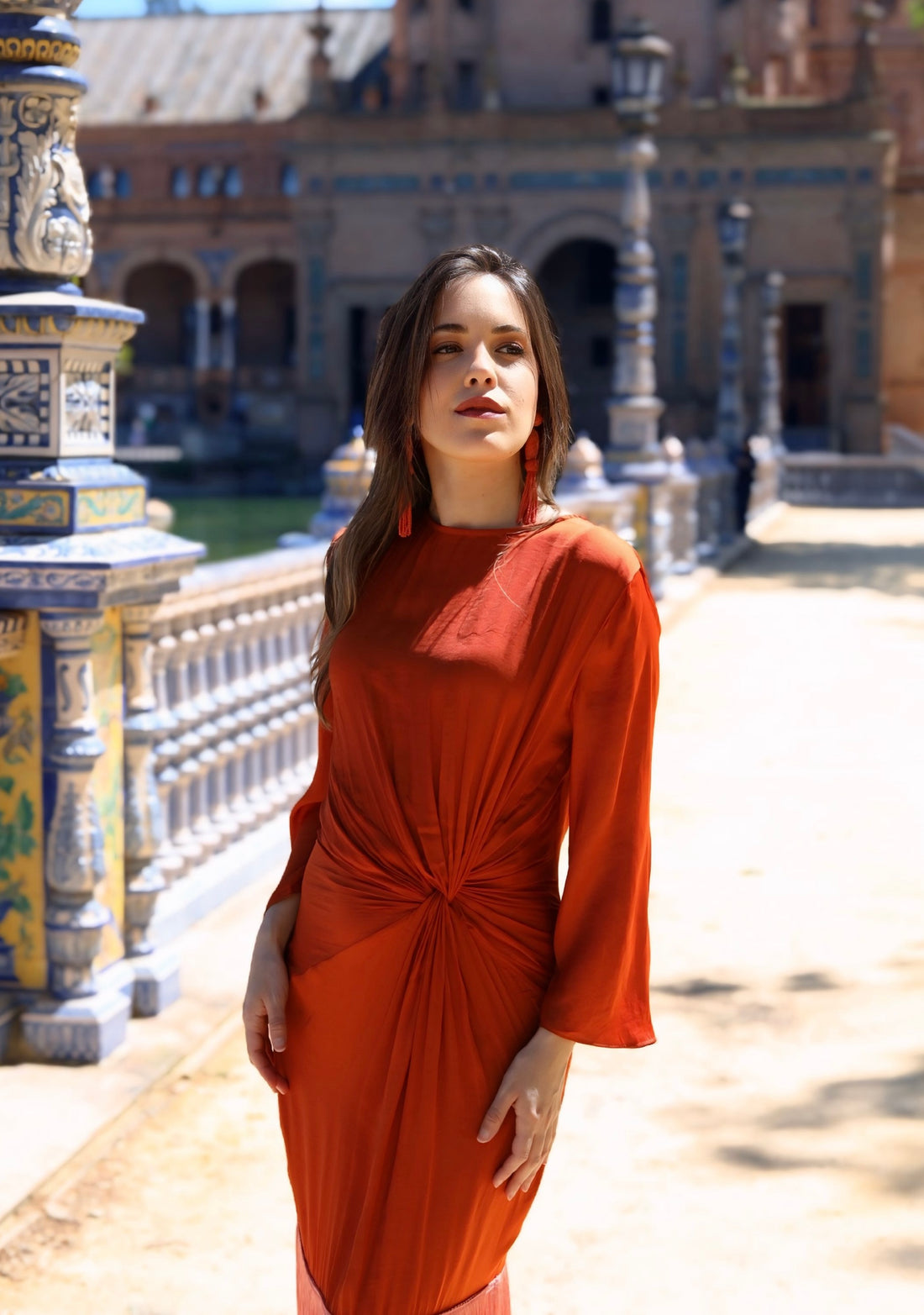 Vestido Luz Teja